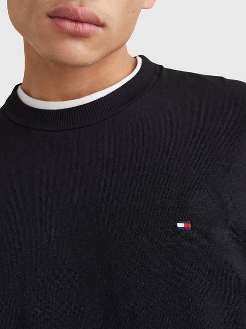 Tommy Hilfiger 1985 Essential TH Flex Sweatshirt Truien Heren Zwart | TH193OFL