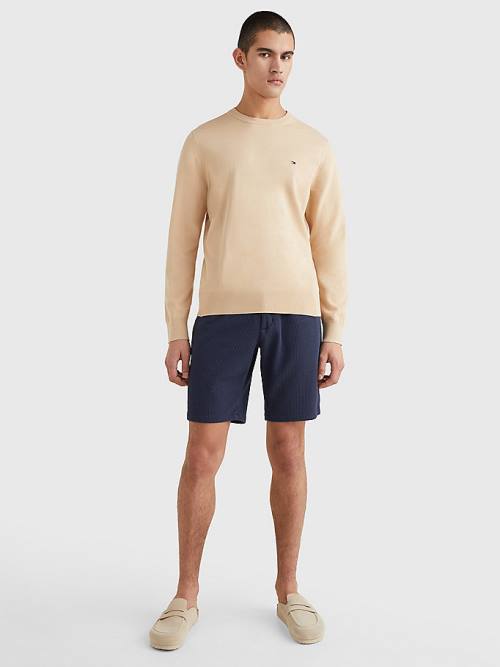 Tommy Hilfiger 1985 Essential TH Flex Sweatshirt Truien Heren Beige | TH387XBF