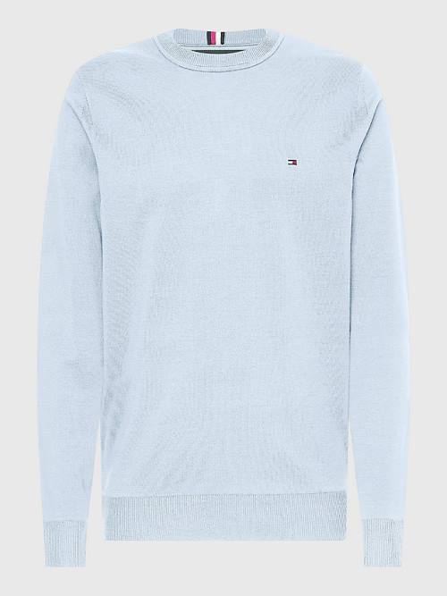 Tommy Hilfiger 1985 Essential TH Flex Sweatshirt Truien Heren Blauw | TH395HJA