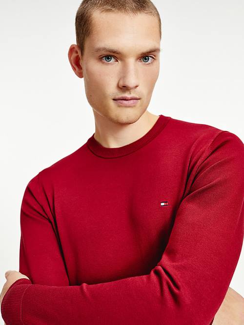 Tommy Hilfiger 1985 Essential TH Flex Sweatshirt Truien Heren Rood | TH540KTG