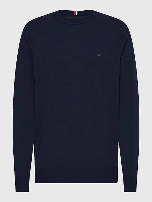 Tommy Hilfiger 1985 Essential TH Flex Sweatshirt Truien Heren Blauw | TH804SKQ