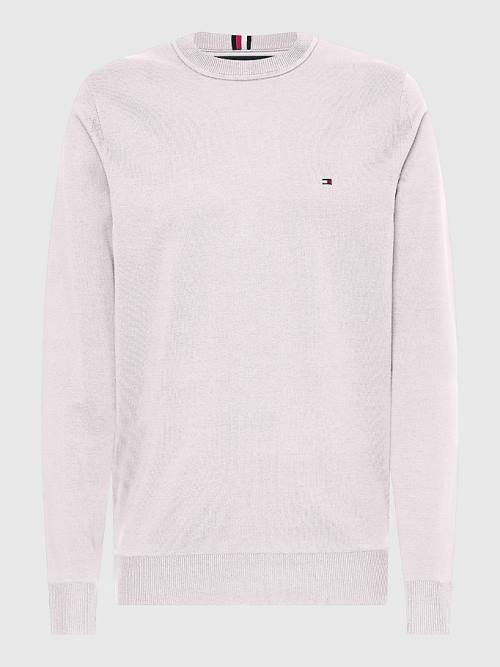 Tommy Hilfiger 1985 Essential TH Flex Sweatshirt Truien Heren Roze | TH837BIA