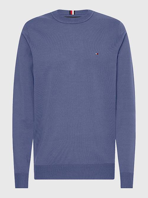 Tommy Hilfiger 1985 Essential TH Flex Sweatshirt Truien Heren Blauw | TH869CBI