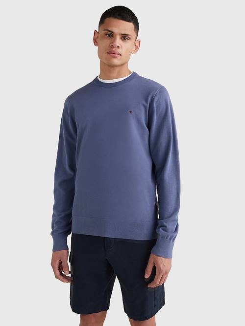 Tommy Hilfiger 1985 Essential TH Flex Sweatshirt Truien Heren Blauw | TH869CBI