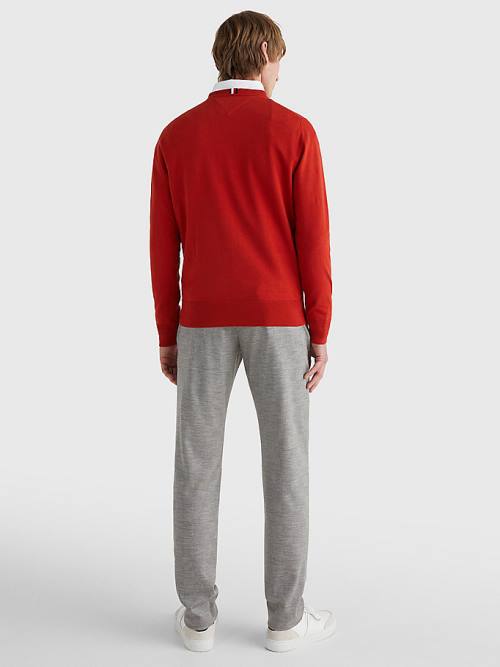 Tommy Hilfiger 1985 Essential TH Flex Sweatshirt Truien Heren Rood | TH875FWR