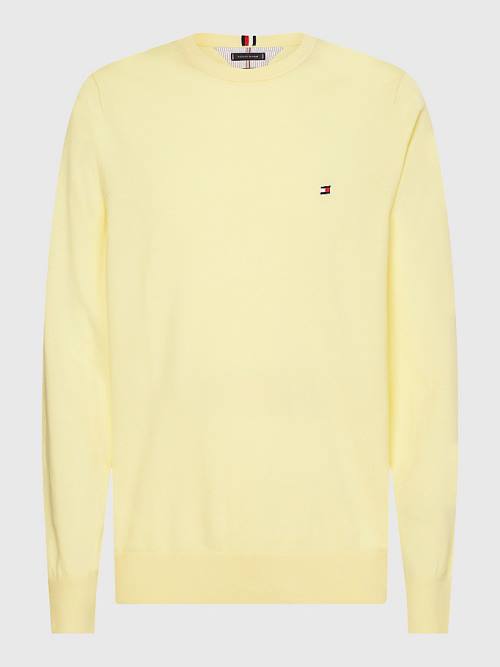 Tommy Hilfiger 1985 Essential TH Flex Sweatshirt Truien Heren Geel | TH980XEB