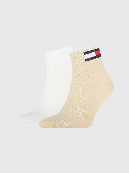 Tommy Hilfiger 2-Pack Flag Ankle Sokken Heren Beige | TH984FZO