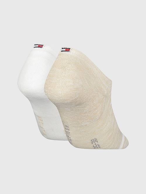 Tommy Hilfiger 2-Pack High Cut Footie Sokken Dames Beige | TH639KIN