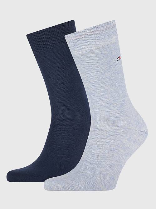 Tommy Hilfiger 2-Pack Klassieke Sokken Heren Blauw | TH516SJH