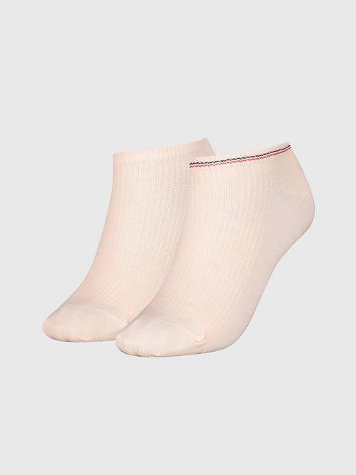 Tommy Hilfiger 2-Pack Ribbed Trainer Sokken Dames Roze | TH465ELG