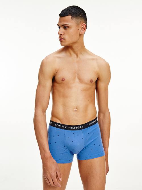 Tommy Hilfiger 3-Pack Essential Recycled Katoenen Trunks Ondergoed Heren Blauw | TH973XAP