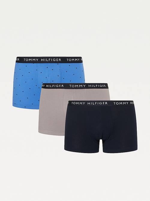 Tommy Hilfiger 3-Pack Essential Recycled Katoenen Trunks Ondergoed Heren Blauw | TH973XAP