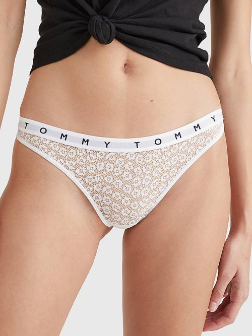 Tommy Hilfiger 3-Pack Kanten Logo Waistband Thongs Ondergoed Dames Multi | TH642CHA