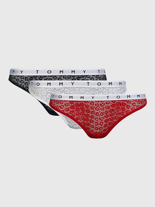 Tommy Hilfiger 3-Pack Kanten Logo Waistband Briefs Ondergoed Dames Multi | TH813NQK