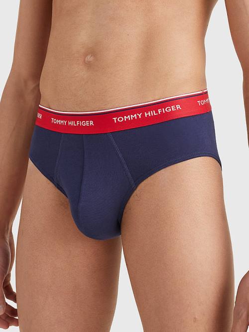 Tommy Hilfiger 3-Pack Katoenen Briefs Ondergoed Heren Blauw | TH704ONC