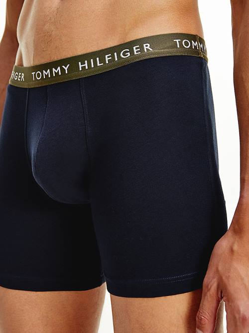 Tommy Hilfiger 3-Pack Logo Waistband Boxer Briefs Ondergoed Heren Zwart | TH186USY