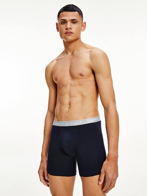 Tommy Hilfiger 3-Pack Logo Waistband Boxer Briefs Ondergoed Heren Zwart | TH186USY