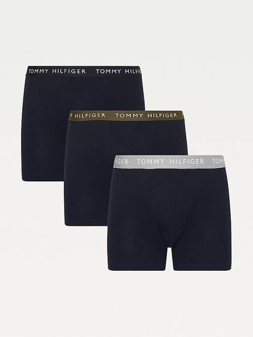 Tommy Hilfiger 3-Pack Logo Waistband Boxer Briefs Ondergoed Heren Zwart | TH186USY