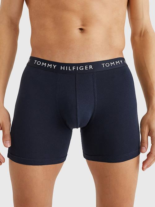 Tommy Hilfiger 3-Pack Logo Waistband Boxer Briefs Ondergoed Heren Bruin | TH381WIT