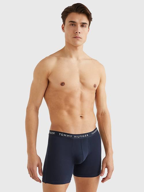 Tommy Hilfiger 3-Pack Logo Waistband Boxer Briefs Ondergoed Heren Bruin | TH381WIT