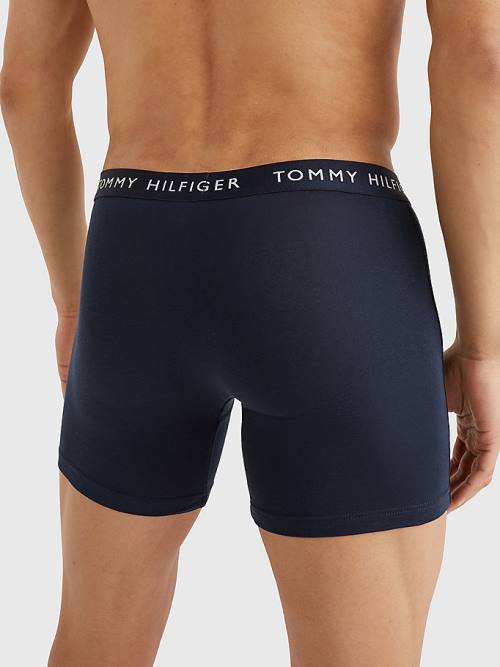 Tommy Hilfiger 3-Pack Logo Waistband Boxer Briefs Ondergoed Heren Bruin | TH381WIT