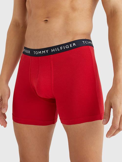 Tommy Hilfiger 3-Pack Logo Waistband Boxer Briefs Ondergoed Heren Bruin | TH381WIT