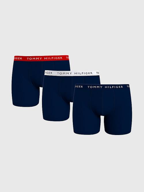 Tommy Hilfiger 3-Pack Logo Waistband Boxer Briefs Ondergoed Heren Bruin | TH671EBA