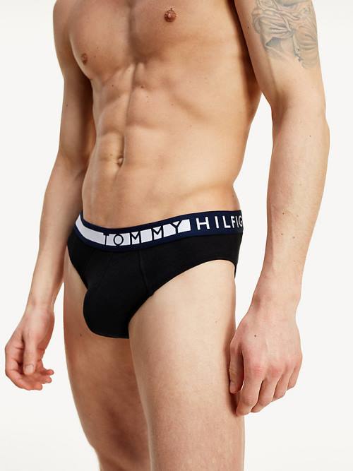 Tommy Hilfiger 3-Pack Logo Waistband Briefs Ondergoed Heren Zwart | TH316SDW