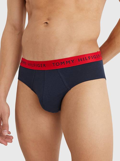 Tommy Hilfiger 3-Pack Logo Waistband Briefs Ondergoed Heren Paars | TH835YVC