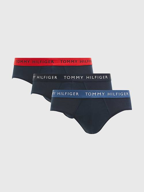 Tommy Hilfiger 3-Pack Logo Waistband Briefs Ondergoed Heren Paars | TH835YVC