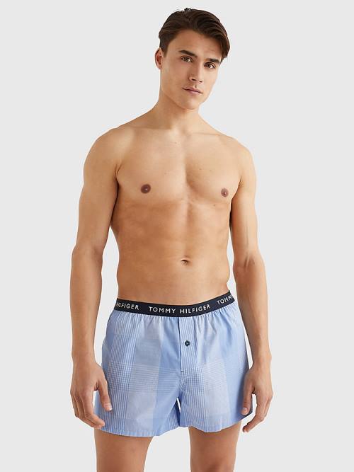 Tommy Hilfiger 3-Pack Logo Waistband Button Fly Boxers Ondergoed Heren Groen | TH350NKO