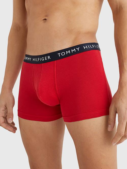 Tommy Hilfiger 3-Pack Logo Waistband Trunks Ondergoed Heren Paars | TH251HVC