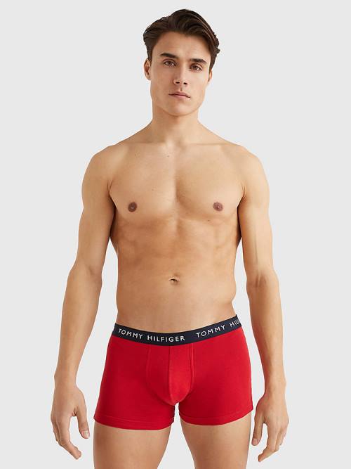 Tommy Hilfiger 3-Pack Logo Waistband Trunks Ondergoed Heren Paars | TH251HVC