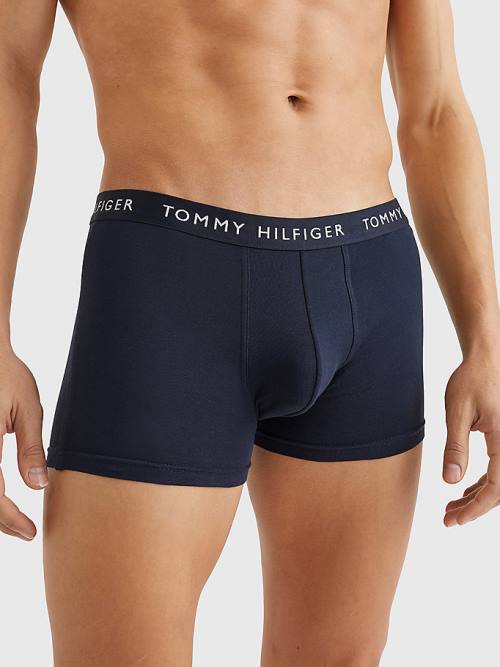 Tommy Hilfiger 3-Pack Logo Waistband Trunks Ondergoed Heren Paars | TH251HVC