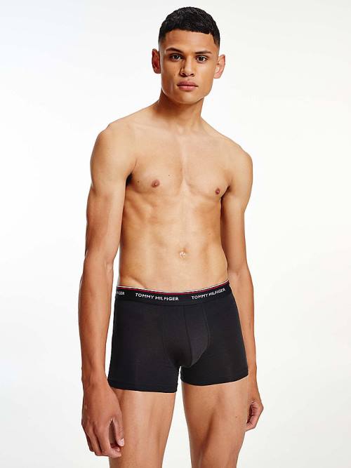 Tommy Hilfiger 3-Pack Premium Logo Waistband Trunks Ondergoed Heren Zwart | TH187LBT