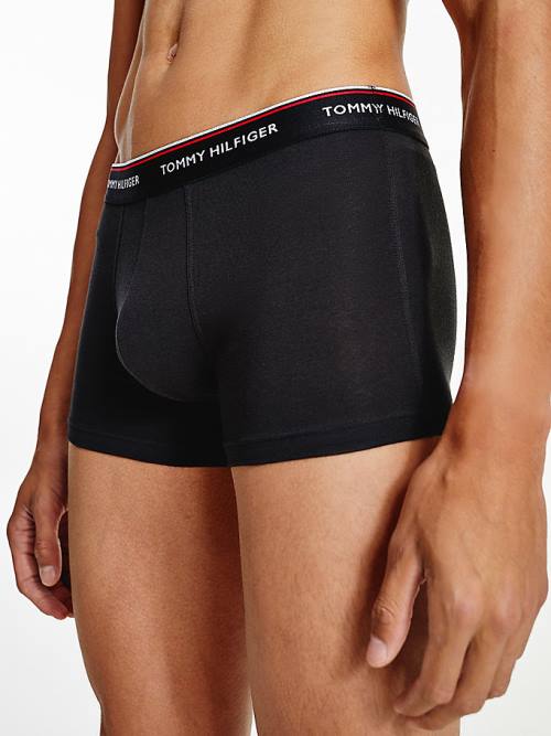 Tommy Hilfiger 3-Pack Premium Logo Waistband Trunks Ondergoed Heren Zwart | TH187LBT