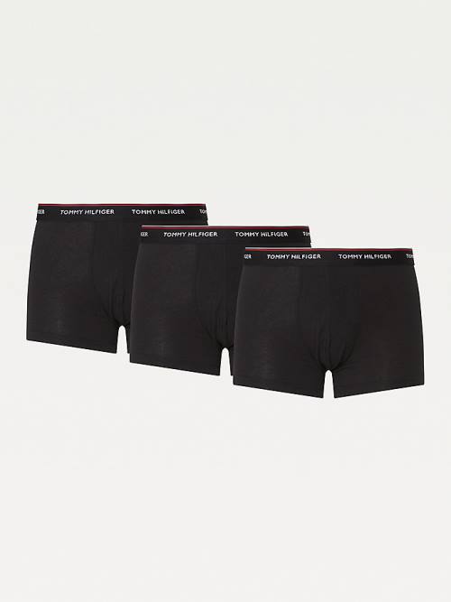 Tommy Hilfiger 3-Pack Premium Logo Waistband Trunks Ondergoed Heren Zwart | TH187LBT