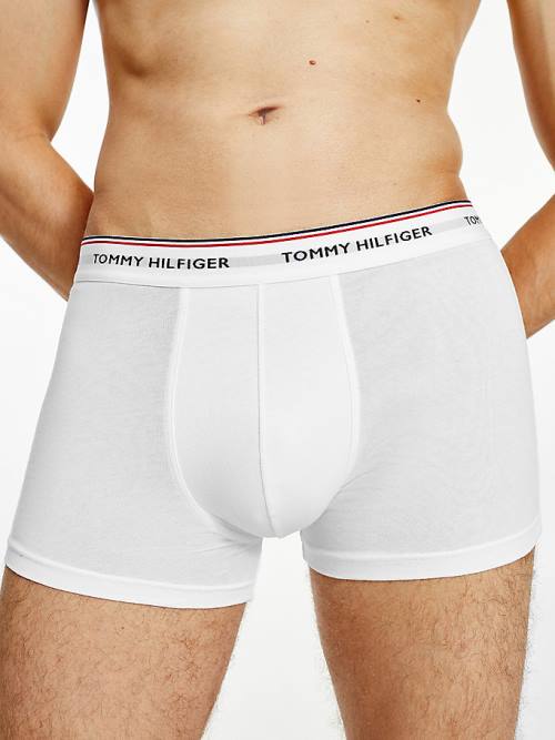 Tommy Hilfiger 3-Pack Premium Logo Waistband Trunks Ondergoed Heren Wit | TH584XOI