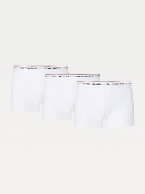 Tommy Hilfiger 3-Pack Premium Logo Waistband Trunks Ondergoed Heren Wit | TH584XOI