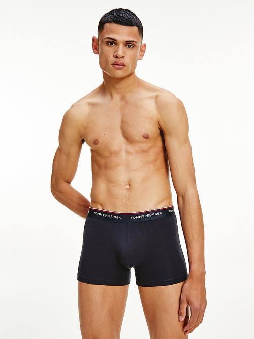 Tommy Hilfiger 3-Pack Premium Logo Waistband Trunks Ondergoed Heren Zwart | TH608UDL