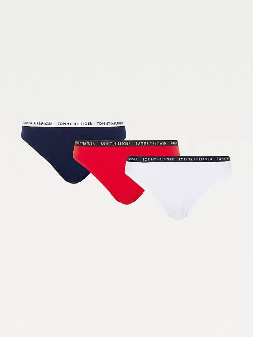 Tommy Hilfiger 3-Pack Recycled Katoenen Briefs Ondergoed Dames Wit | TH102CQZ