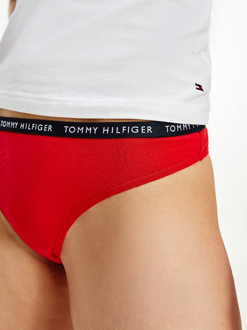 Tommy Hilfiger 3-Pack Recycled Katoenen Thongs Ondergoed Dames Wit | TH129PJT