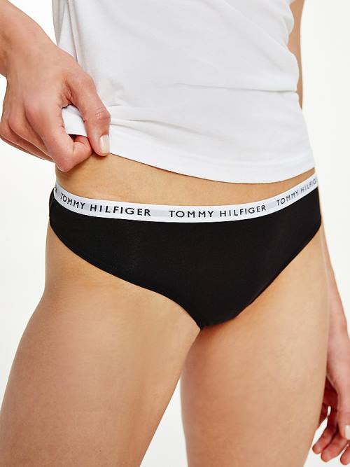 Tommy Hilfiger 3-Pack Recycled Katoenen Thongs Ondergoed Dames Wit | TH129PJT