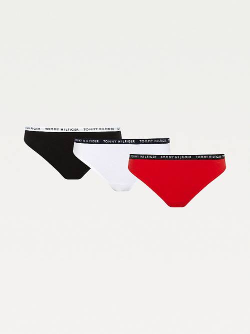 Tommy Hilfiger 3-Pack Recycled Katoenen Thongs Ondergoed Dames Wit | TH129PJT