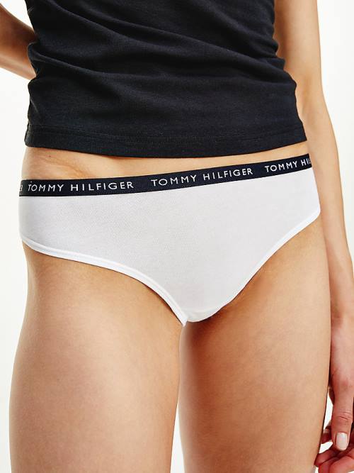 Tommy Hilfiger 3-Pack Recycled Katoenen Thongs Ondergoed Dames Bruin | TH164GLX