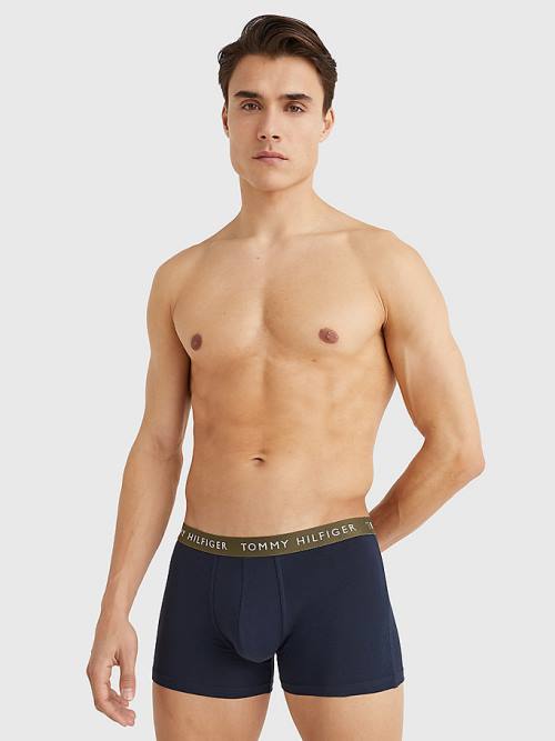 Tommy Hilfiger 3-Pack Repeat Logo Trunks Ondergoed Heren Bruin | TH062FCH