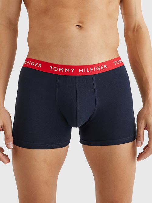 Tommy Hilfiger 3-Pack Repeat Logo Trunks Ondergoed Heren Bruin | TH062FCH