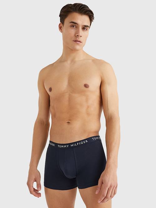 Tommy Hilfiger 3-Pack Repeat Logo Trunks Ondergoed Heren Paars | TH140LTA