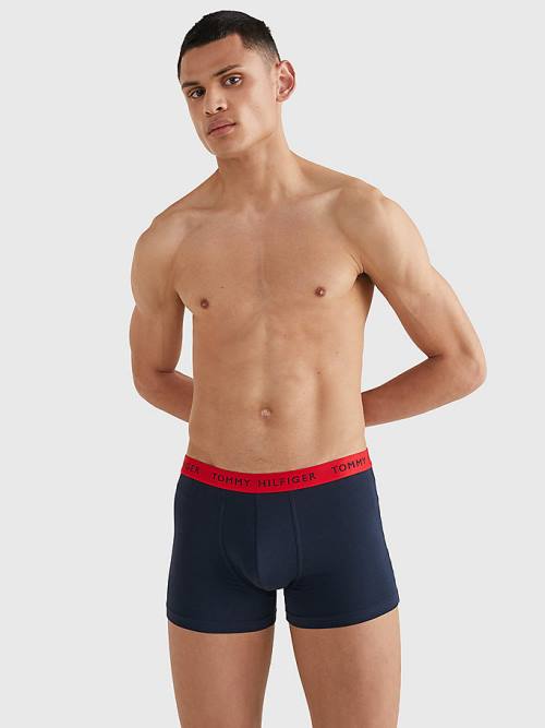 Tommy Hilfiger 3-Pack Repeat Logo Trunks Ondergoed Heren Zwart | TH513KPD