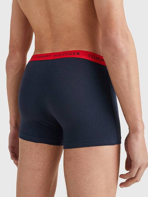 Tommy Hilfiger 3-Pack Repeat Logo Trunks Ondergoed Heren Zwart | TH513KPD